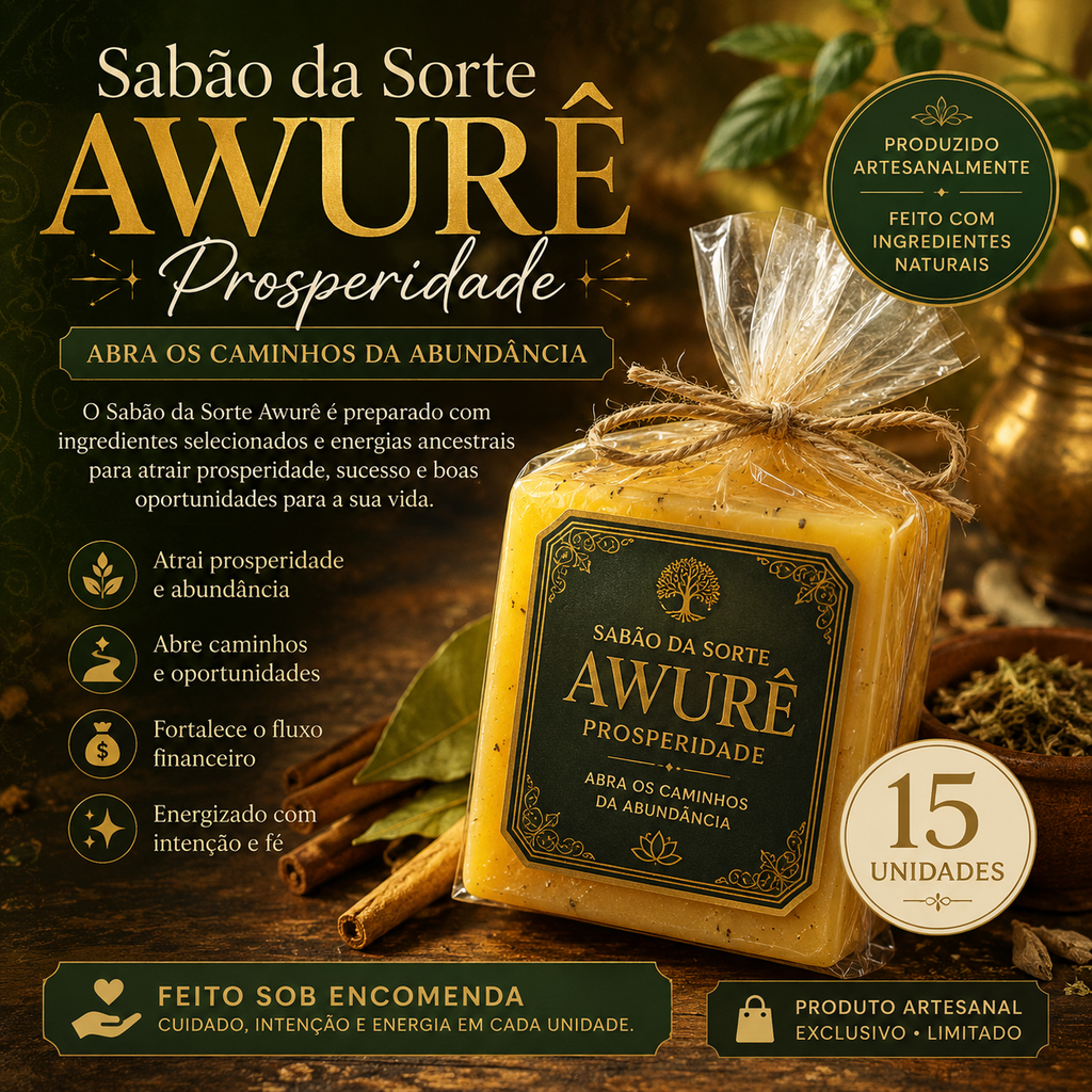 Sabão da Sorte Awure – Prosperidade 🌿✨