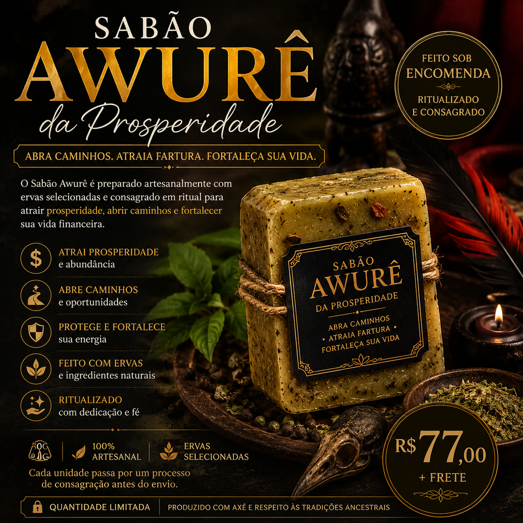Sabão da Sorte Awure – Prosperidade 🌿✨